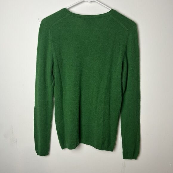 Charter Club Cashmere Green V Neck Sweater Medium Women’s 262 - Picture 3 of 5